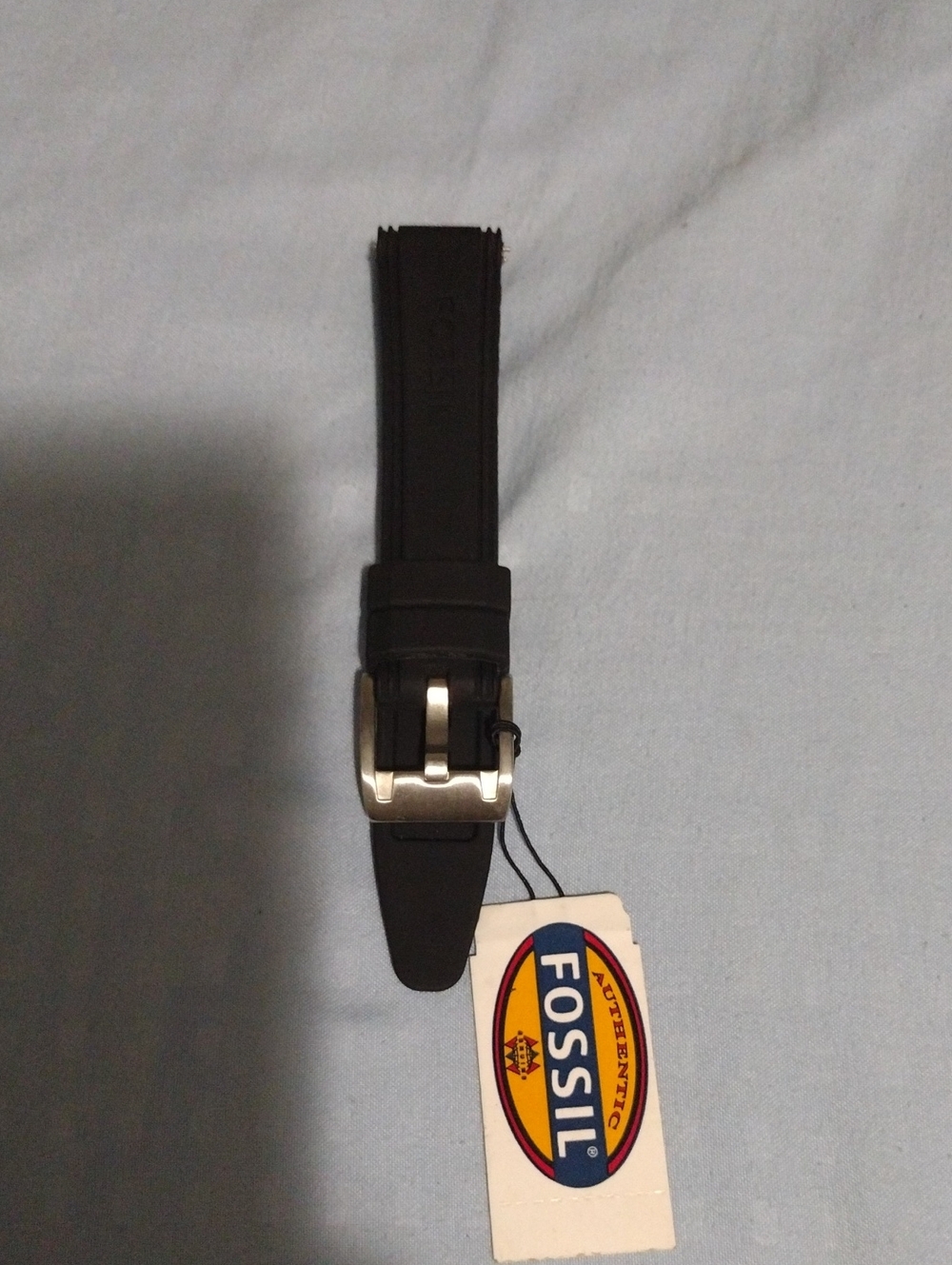 Fossil Women's Black Watch Belt with Silver Buckle